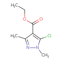 Chemical structure of ethyl 5-chloro-1,3-dimethyl-1H-pyrazole-4-carboxylate - CSSB00000031228
