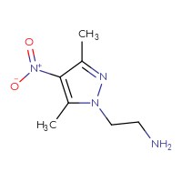 Chemical structure of 2-(3,5-dimethyl-4-nitro-1H-pyrazol-1-yl)ethan-1-amine - CSSB00011229603