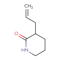 Chemical structure of 3-(prop-2-en-1-yl)piperidin-2-one - CSSB00012024740