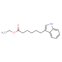 Chemical structure of ethyl 6-(1H-indol-3-yl)hexanoate - CSSB02272695683