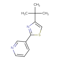 Chemical structure of 3-(4-tert-butyl-1,3-thiazol-2-yl)pyridine - CSSB00011204086