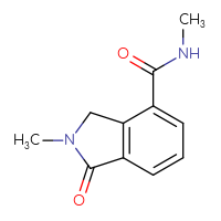 Chemical structure of N,2-dimethyl-1-oxo-2,3-dihydro-1H-isoindole-4-carboxamide - CSSB15025261933