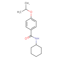 Chemical structure of N-cyclohexyl-4-(propan-2-yloxy)benzamide - CSSB00026420652