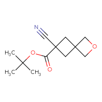 Chemical structure of tert-butyl 6-cyano-2-oxaspiro[3.3]heptane-6-carboxylate - CSSB00051497963