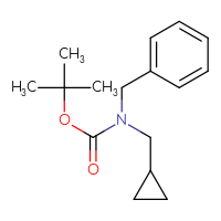 Chemical structure of tert-butyl N-benzyl-N-(cyclopropylmethyl)carbamate - CSSB00153395668