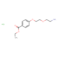 Chemical structure of ethyl 4-[2-(2-aminoethoxy)ethoxy]benzoate hydrochloride - CSSB20963526016