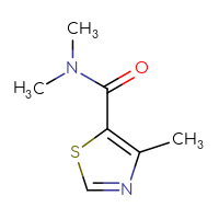 Chemical structure of N,N,4-trimethyl-1,3-thiazole-5-carboxamide - CSSB00011295703