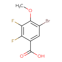 Chemical structure of 5-bromo-2,3-difluoro-4-methoxybenzoic acid - CSSB00021124444