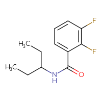 Chemical structure of 2,3-difluoro-N-(pentan-3-yl)benzamide - CSSB00011721987
