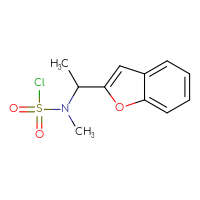 Chemical structure of N-[1-(1-benzofuran-2-yl)ethyl]-N-methylsulfamoyl chloride - CSSB06271927866