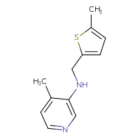 Chemical structure of 4-methyl-N-[(5-methylthiophen-2-yl)methyl]pyridin-3-amine - CSSB00000710516