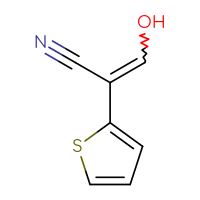 Chemical structure of 3-hydroxy-2-(thiophen-2-yl)prop-2-enenitrile - CSSB00033581027