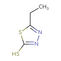 Chemical structure of 5-ethyl-1,3,4-thiadiazole-2-thiol - CSSB00015617624