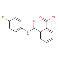 Chemical structure of 2-[(4-fluorophenyl)carbamoyl]benzoic acid - CSSB00000489798