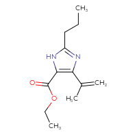 Chemical structure of ethyl 4-(prop-1-en-2-yl)-2-propyl-1H-imidazole-5-carboxylate - CSSB00010074715