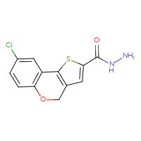 Chemical structure of 8-chloro-4H-thieno[3,2-c]chromene-2-carbohydrazide - CSSB06633782264