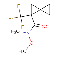 Chemical structure of N-methoxy-N-methyl-1-(trifluoromethyl)spiro[2.2]pentane-1-carboxamide - CSSB14936974101
