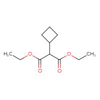 Chemical structure of 1,3-diethyl 2-cyclobutylpropanedioate - CSSB00013557679