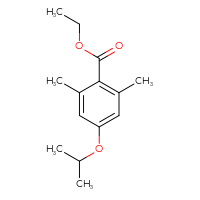 Chemical structure of ethyl 2,6-dimethyl-4-(propan-2-yloxy)benzoate - CSSB02150287248