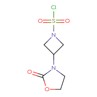 Chemical structure of 3-(2-oxo-1,3-oxazolidin-3-yl)azetidine-1-sulfonyl chloride - CSSB06378750207