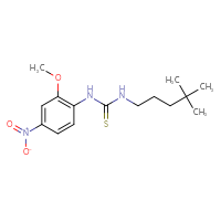 Chemical structure of 3-(4,4-dimethylpentyl)-1-(2-methoxy-4-nitrophenyl)thiourea - CSSB21432495261