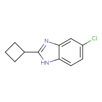 Chemical structure of 5-chloro-2-cyclobutyl-1H-1,3-benzodiazole - CSSB00011203797