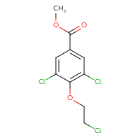 Chemical structure of methyl 3,5-dichloro-4-(2-chloroethoxy)benzoate - CSSB20621662573