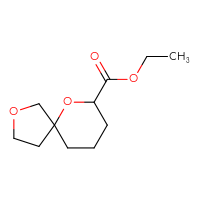 Chemical structure of ethyl 2,6-dioxaspiro[4.5]decane-7-carboxylate - CSSB06655707165