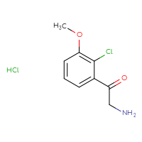 Chemical structure of 2-amino-1-(2-chloro-3-methoxyphenyl)ethan-1-one hydrochloride - CSSB20963434828
