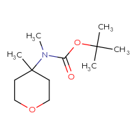 Chemical structure of tert-butyl N-methyl-N-(4-methyloxan-4-yl)carbamate - CSSB00153412710