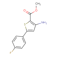 Chemical structure of methyl 3-amino-5-(4-fluorophenyl)thiophene-2-carboxylate - CSSB00000519463