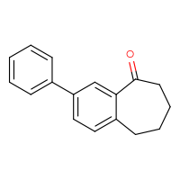 Chemical structure of 3-phenyl-6,7,8,9-tetrahydro-5H-benzo[7]annulen-5-one - CSSB00001003903