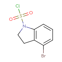 Chemical structure of 4-bromo-2,3-dihydro-1H-indole-1-sulfonyl chloride - CSSB00024480163
