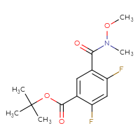 Chemical structure of tert-butyl 2,4-difluoro-5-[methoxy(methyl)carbamoyl]benzoate - CSSB15217610626
