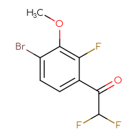Chemical structure of 1-(4-bromo-2-fluoro-3-methoxyphenyl)-2,2-difluoroethan-1-one - CSSB20463919937
