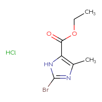 Chemical structure of ethyl 2-bromo-4-methyl-1H-imidazole-5-carboxylate hydrochloride - CSSB00000723898