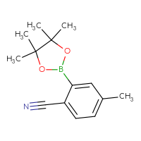Chemical structure of 4-methyl-2-(4,4,5,5-tetramethyl-1,3,2-dioxaborolan-2-yl)benzonitrile - CSSB00000720756
