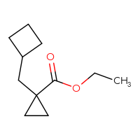 Chemical structure of ethyl 1-(cyclobutylmethyl)cyclopropane-1-carboxylate - CSSB00154537723