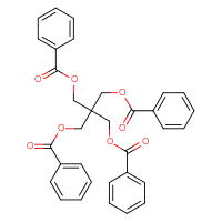 Chemical structure of 3-(benzoyloxy)-2,2-bis[(benzoyloxy)methyl]propyl benzoate - CSSB00132357937
