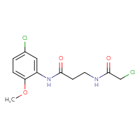 Chemical structure of N-(5-chloro-2-methoxyphenyl)-3-(2-chloroacetamido)propanamide - CSSB02020544154