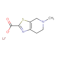 Chemical structure of lithium(1+) 5-methyl-4H,5H,6H,7H-[1,3]thiazolo[5,4-c]pyridine-2-carboxylate - CSSB00160836929