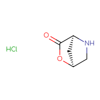 Chemical structure of (1S,4S)-2-oxa-5-azabicyclo[2.2.1]heptan-3-one hydrochloride - CSSB18646651404