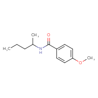 Chemical structure of 4-methoxy-N-(pentan-2-yl)benzamide - CSSB00000006363