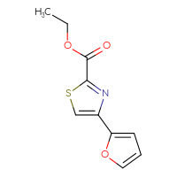 Chemical structure of ethyl 4-(furan-2-yl)-1,3-thiazole-2-carboxylate - CSSB00011468569