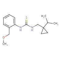 Chemical structure of 1-[2-(methoxymethyl)phenyl]-3-{[1-(propan-2-yl)cyclopropyl]methyl}thiourea - CSSB01039256326