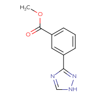Chemical structure of methyl 3-(1H-1,2,4-triazol-3-yl)benzoate - CSSB00010732044