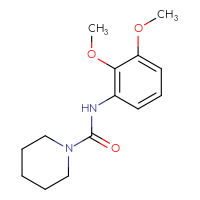 Chemical structure of N-(2,3-dimethoxyphenyl)piperidine-1-carboxamide - CSSB02011660696