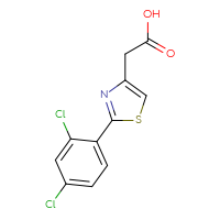 Chemical structure of 2-[2-(2,4-dichlorophenyl)-1,3-thiazol-4-yl]acetic acid - CSSB00000320023