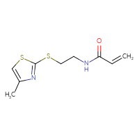 Chemical structure of N-{2-[(4-methyl-1,3-thiazol-2-yl)sulfanyl]ethyl}prop-2-enamide - CSSB21332080317