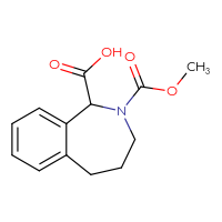 Chemical structure of 2-(methoxycarbonyl)-2,3,4,5-tetrahydro-1H-2-benzazepine-1-carboxylic acid - CSSB00020649557